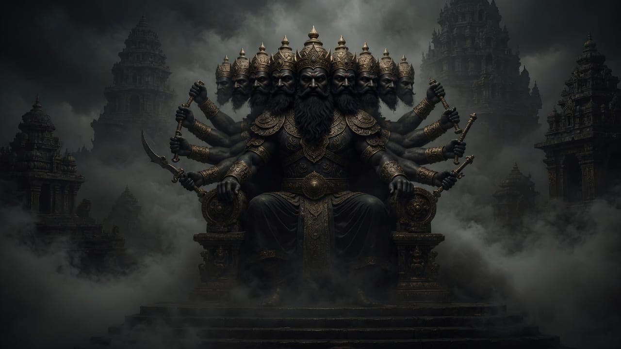 Ravana, ten-headed king of Lanka